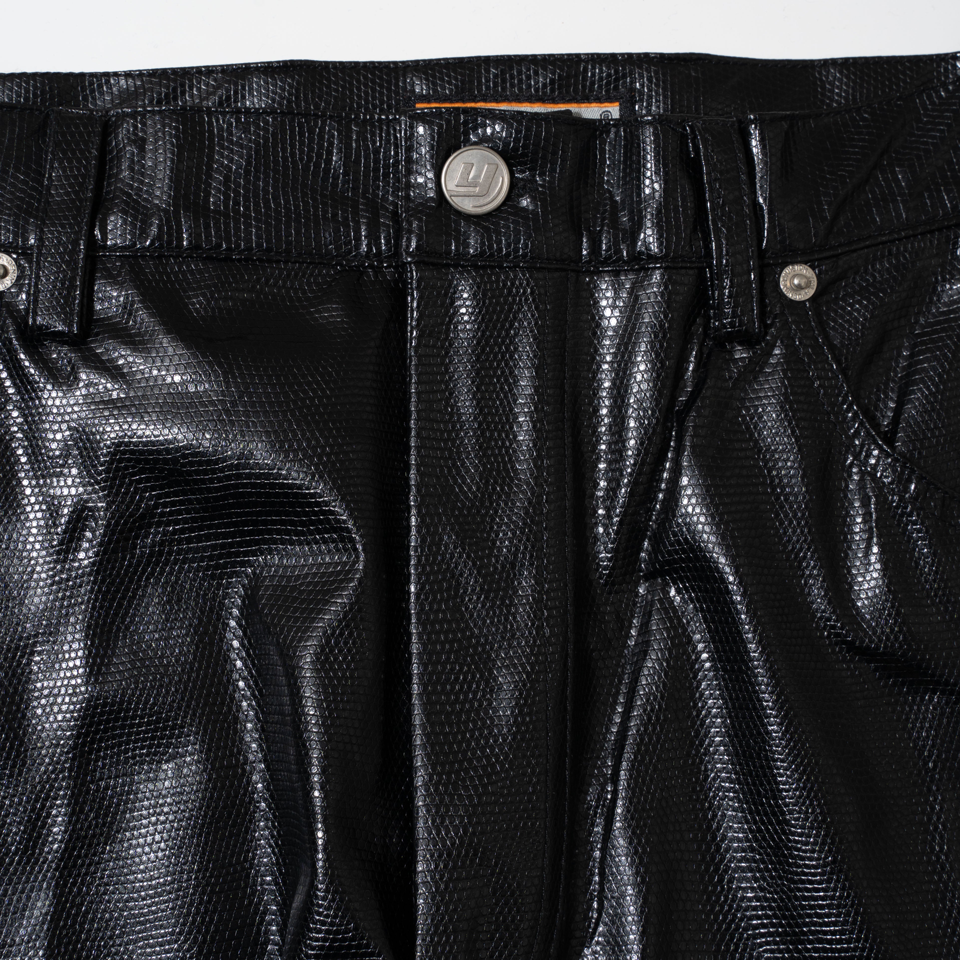 vintage faux leather straight trousers – NOILL