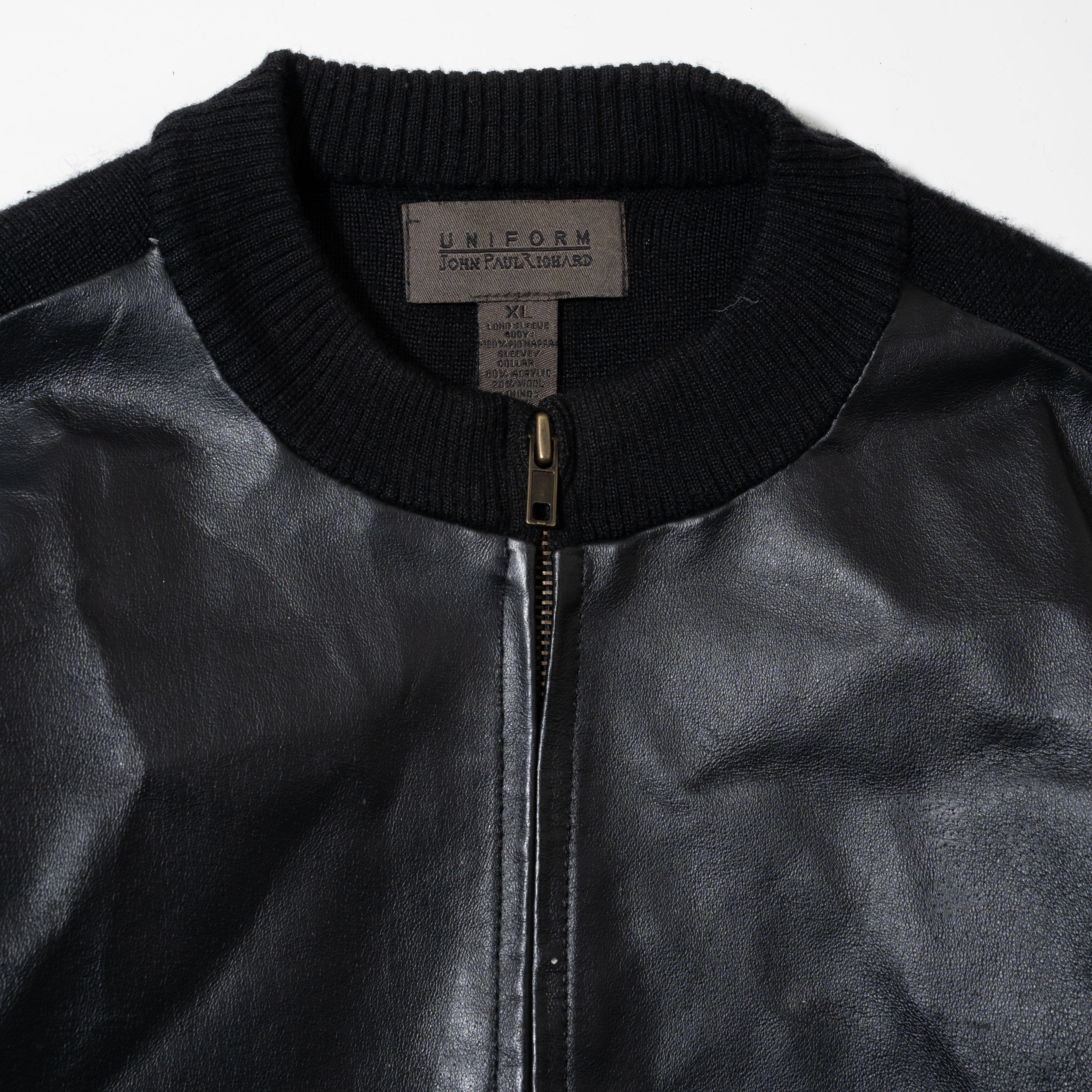 肩幅ラグランなので計測不可NOILL vintage loose stand collar leather