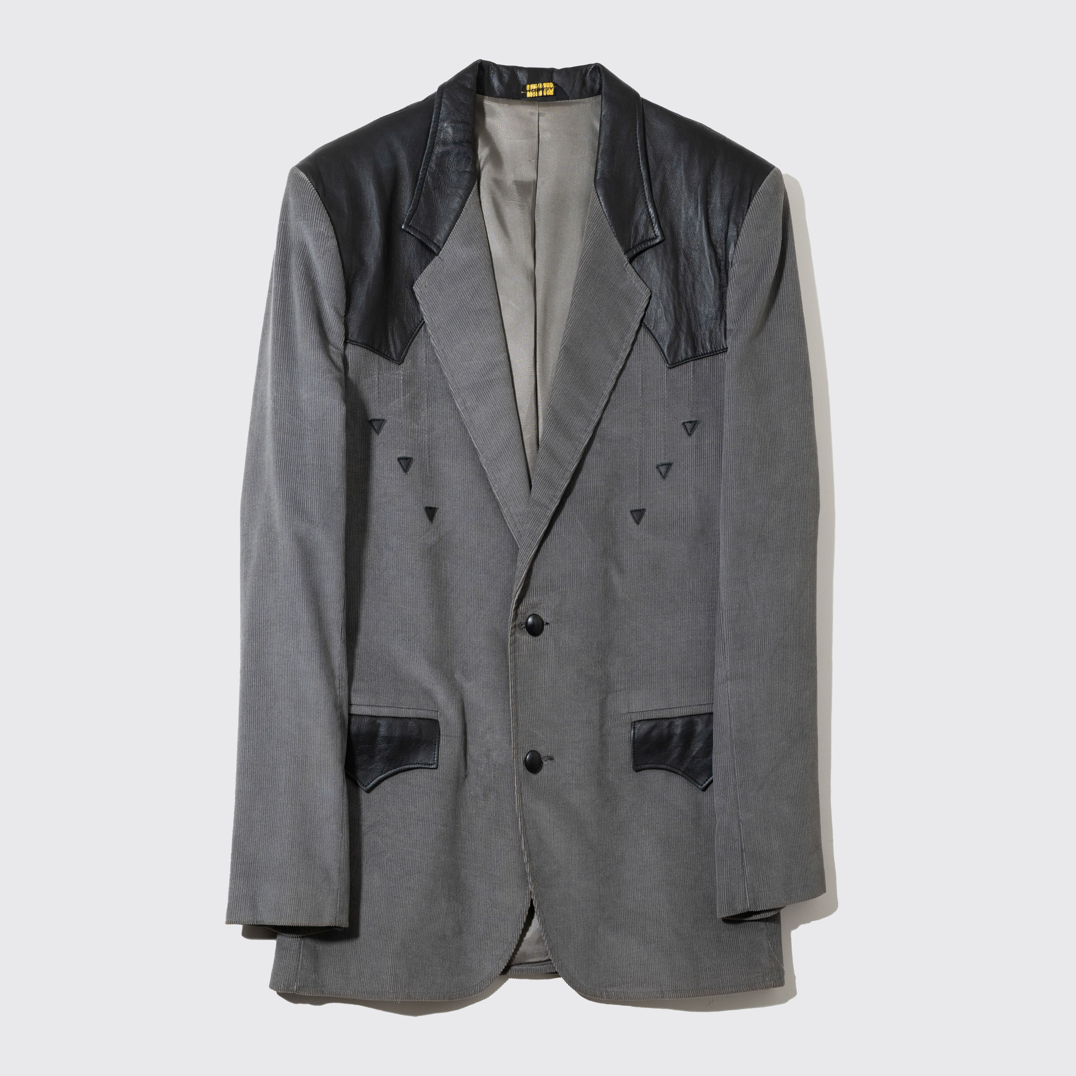 vintage leather yoke western tailored jacket – NOILL