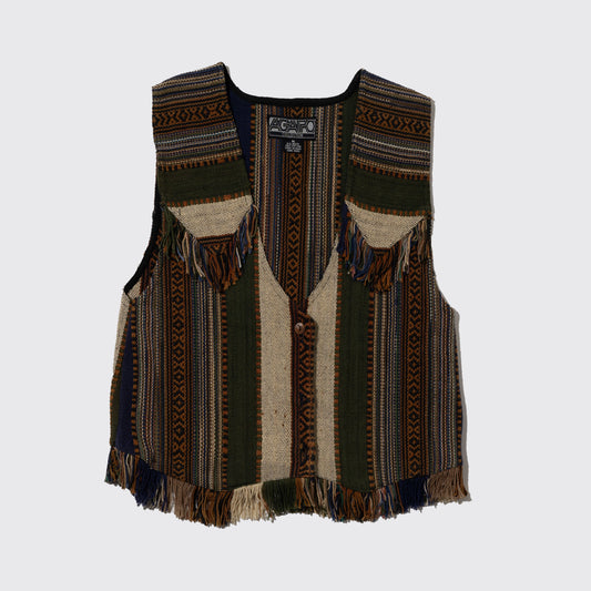 vintage jacquard western vest