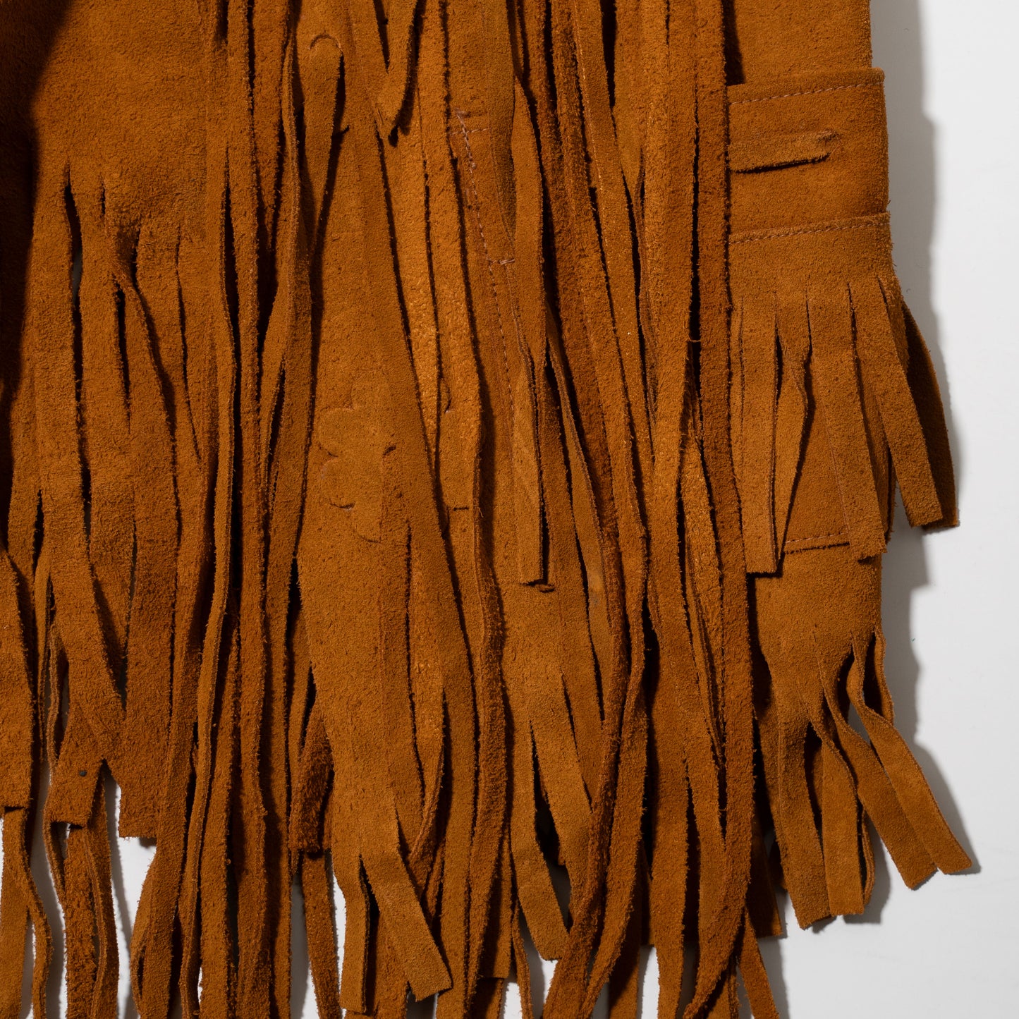 vintage long fringe suede leather vest