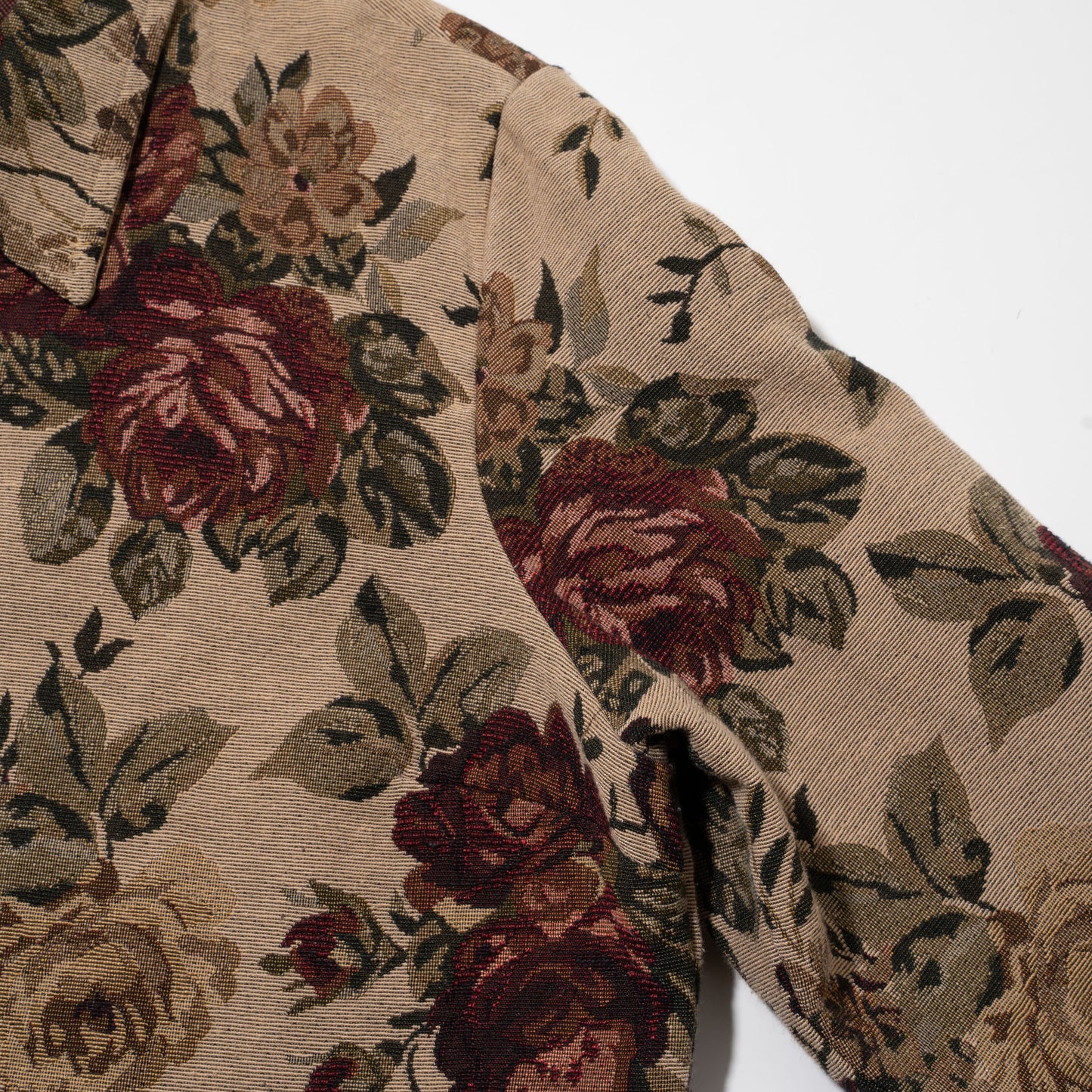 vintage flower zipped gobelin jacket