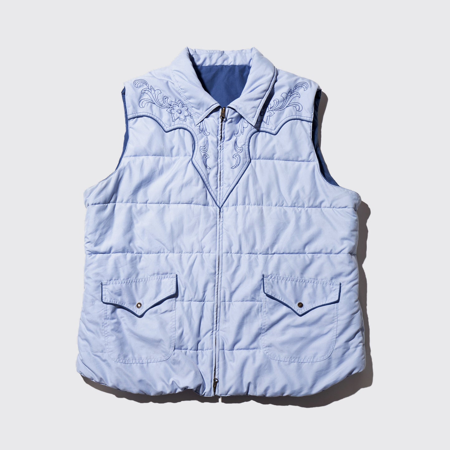 vintage western puffer vest