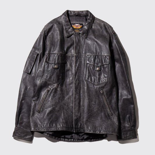 vintage harley davidson fade leather jacket