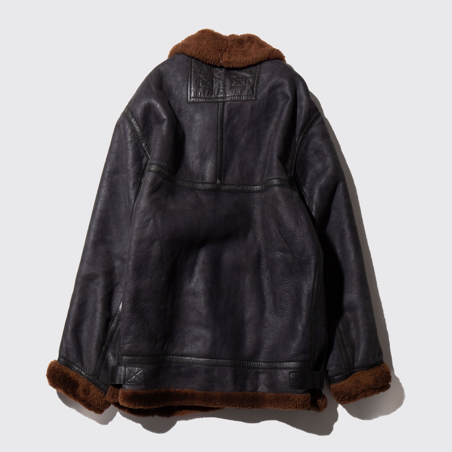 vintage b-3 type shearling mouton jacket