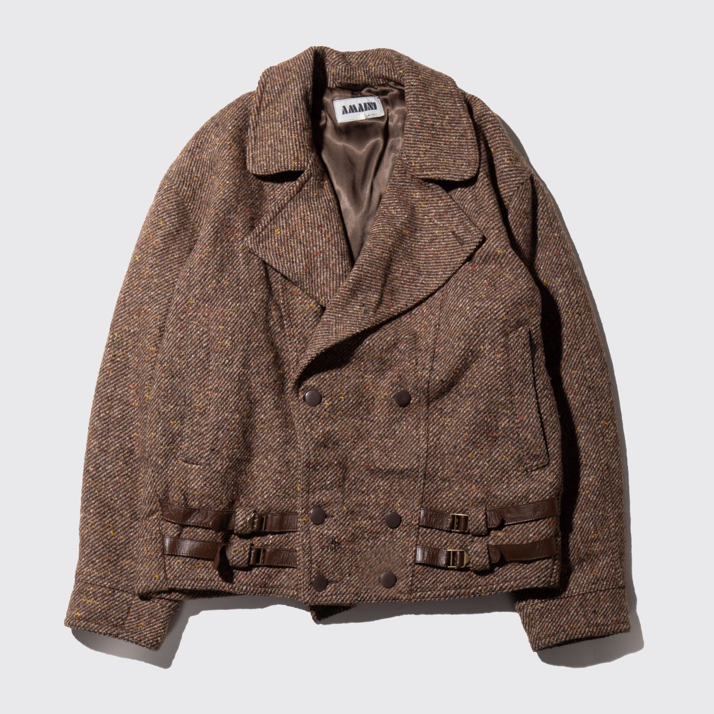 vintage euro tweed loose aviator jacket