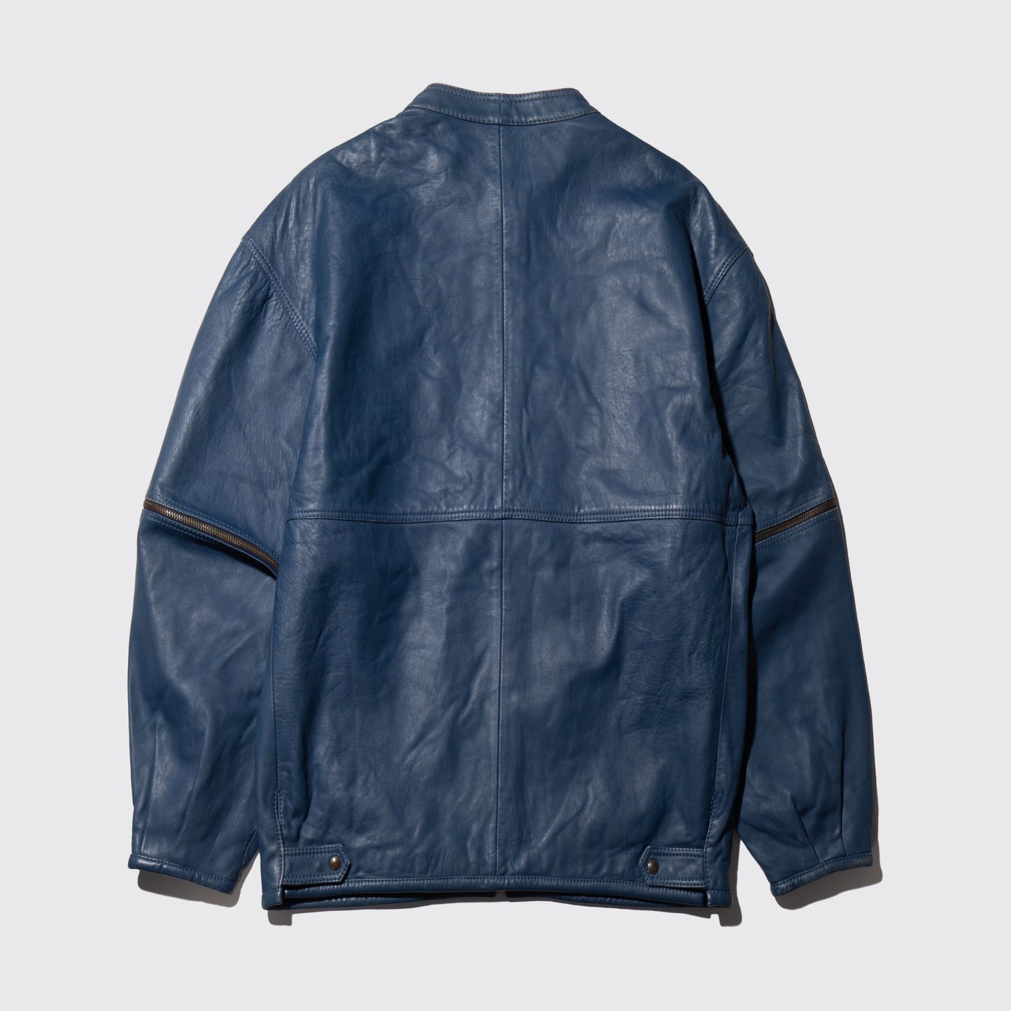 vintage euro single leather jacket , detachable sleeve