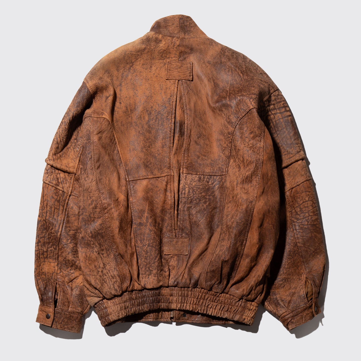 vintage faded leather aviator jacket