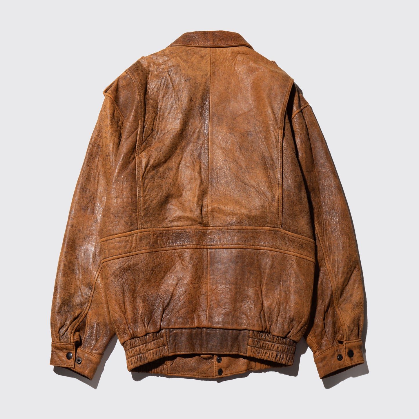 vintage faded aviator leather jacket
