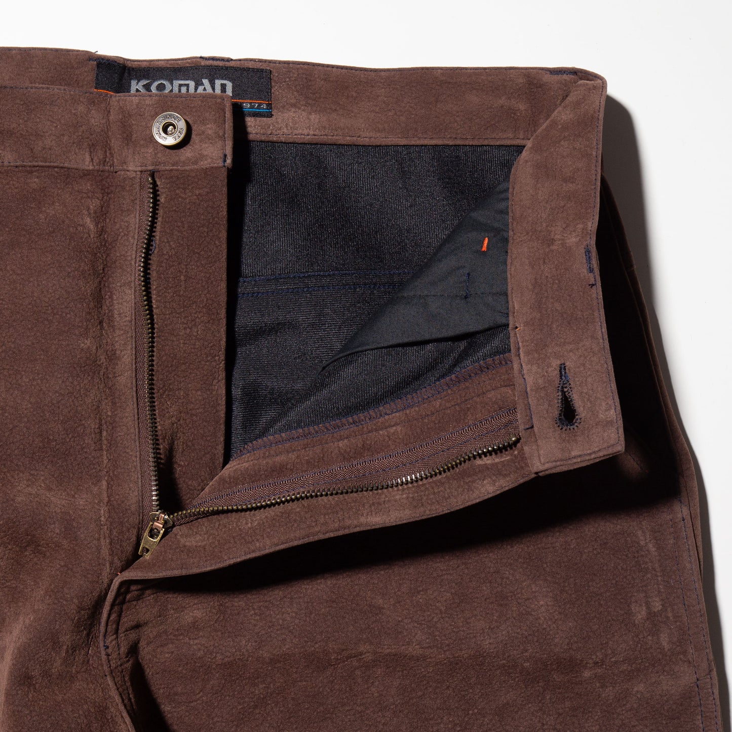 vintage faux suede baggy trousers , dead stock