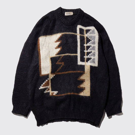vintage geometry mohair sweater