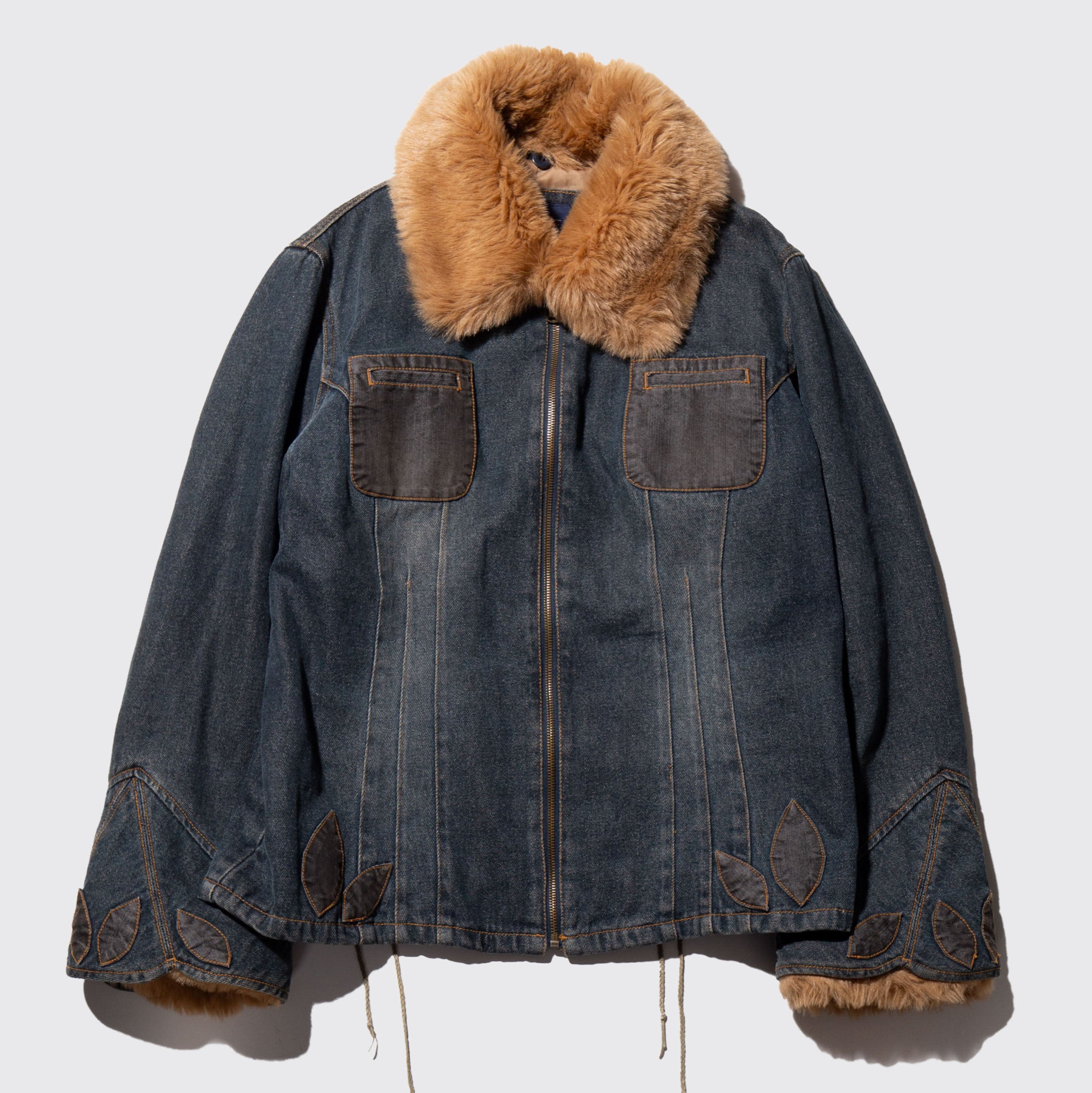 vintage fur combi denim jacket – NOILL