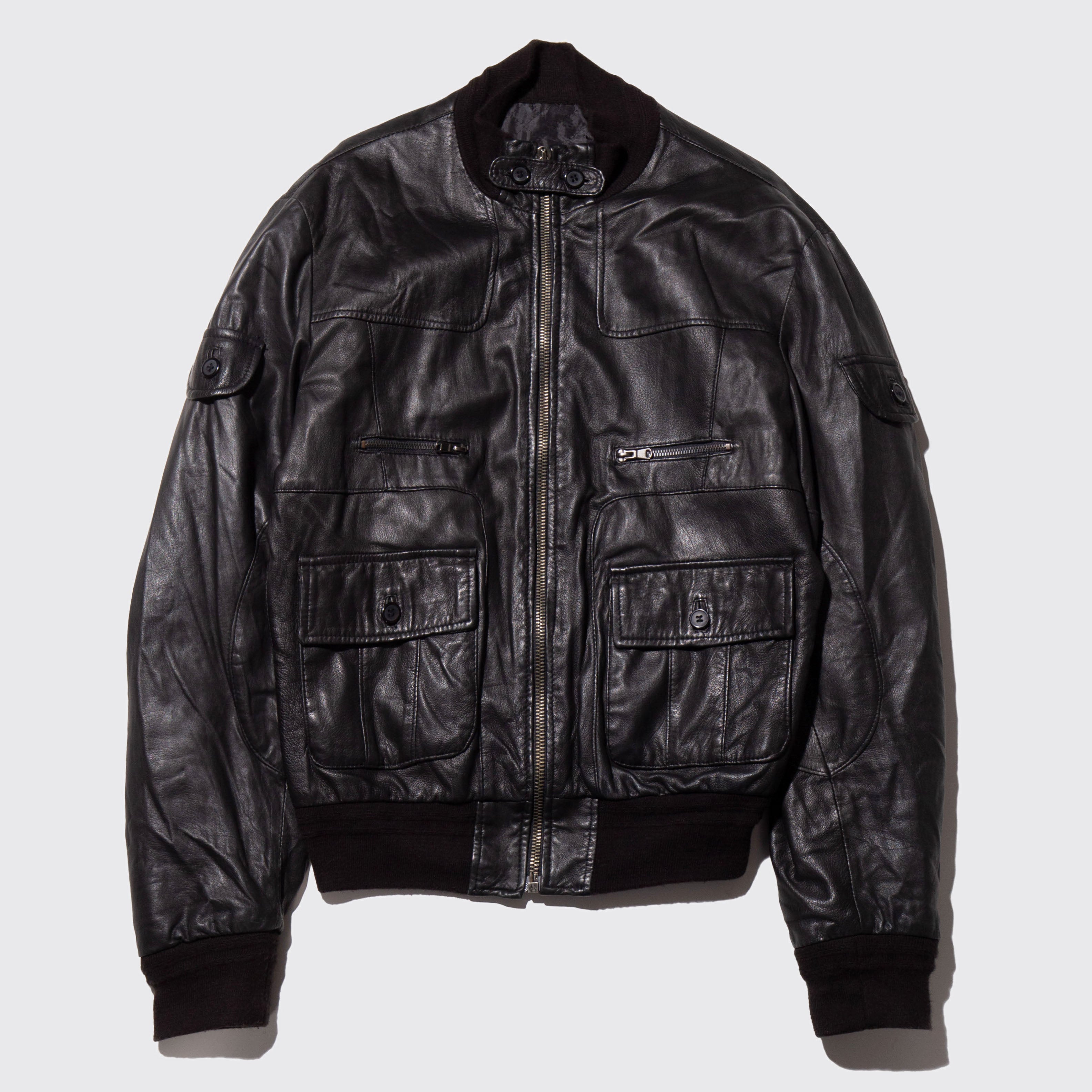 vintage aviator leather jacket – NOILL