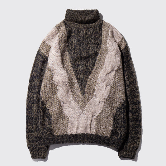 vintage v cable sweater