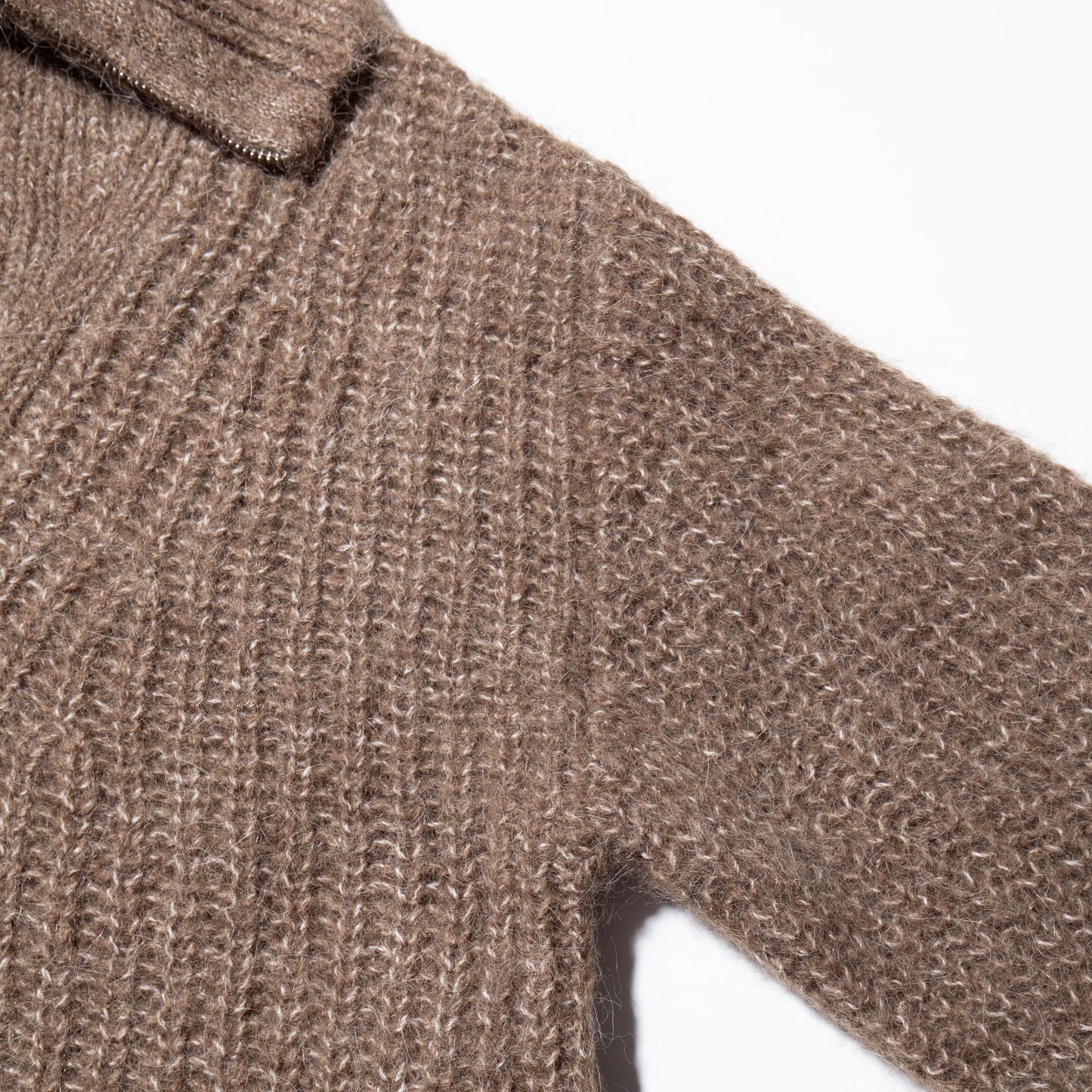 vintage half zip short mohair sweater