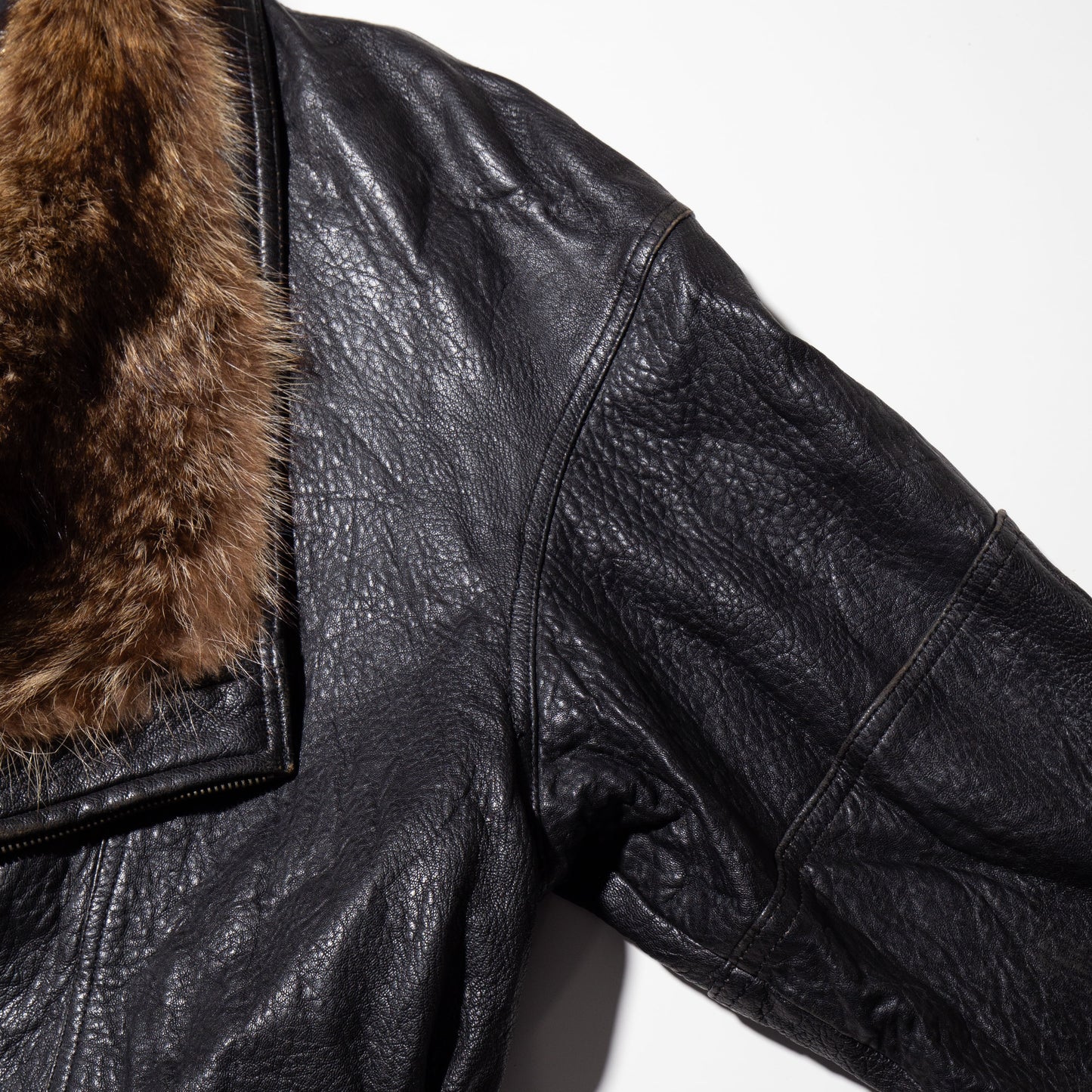 vintage marc buchanan Pelle Pelle fur collar leather coat