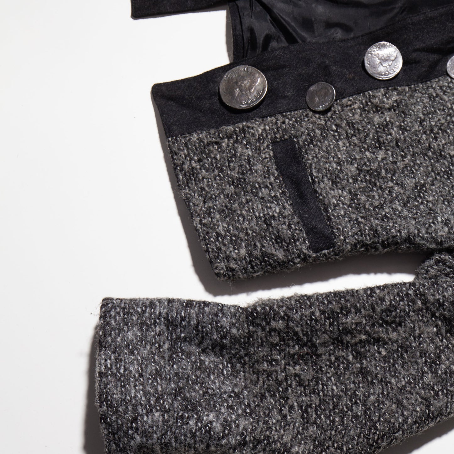 vintage medal short tweed jacket