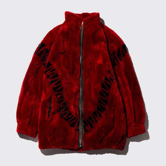 vintage zipped fur jacket