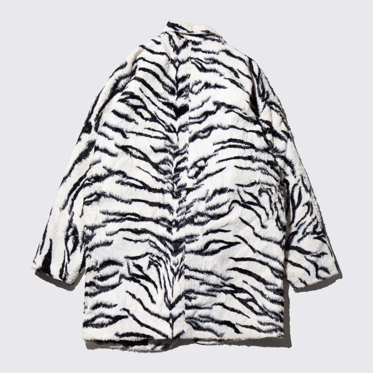 vintage zebra faux fur jacket
