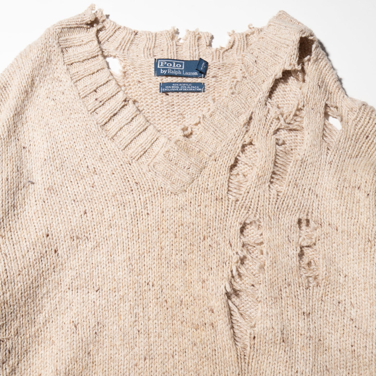 vintage polo ralph lauren broken sweater