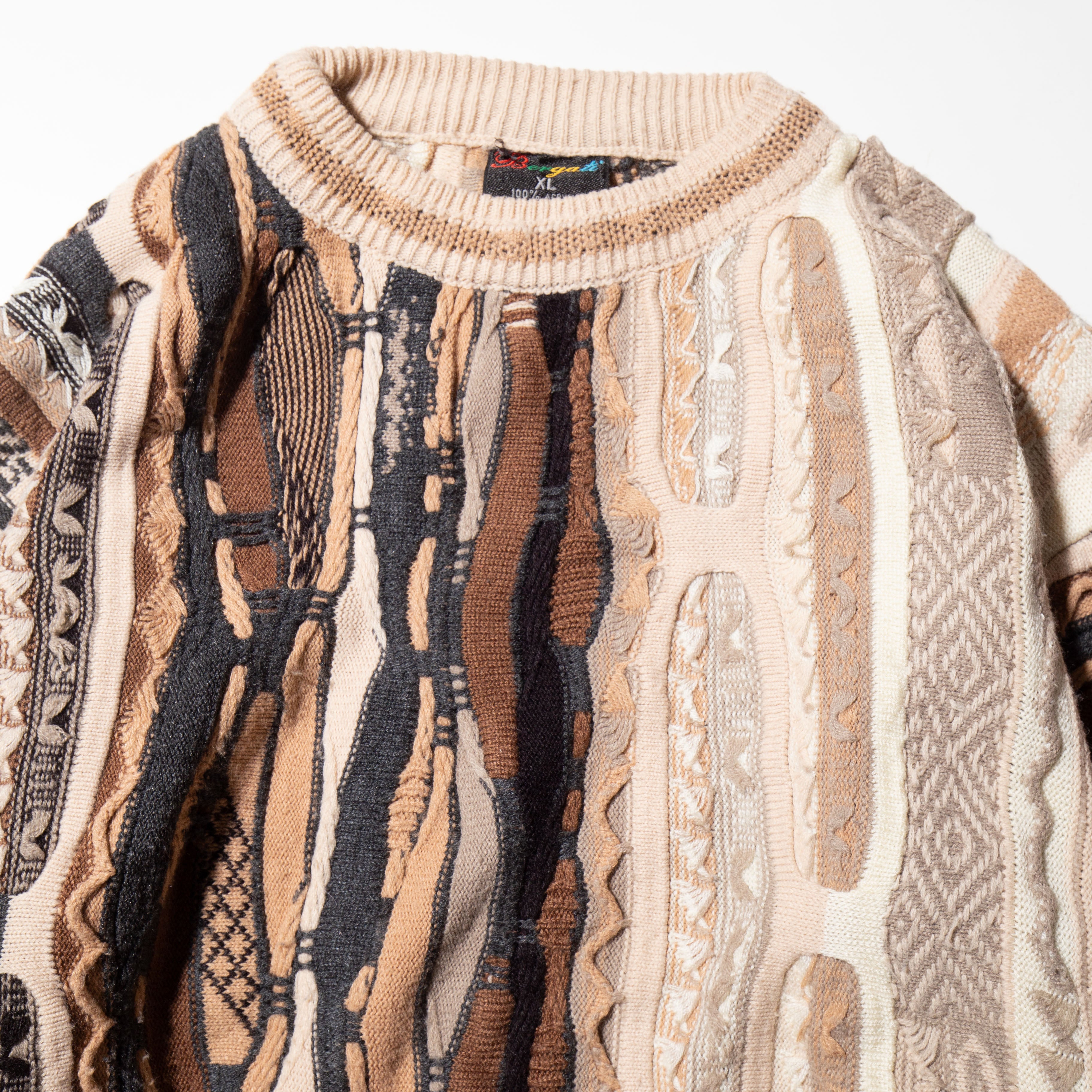 vintage 2tone 3d knit sweater – NOILL