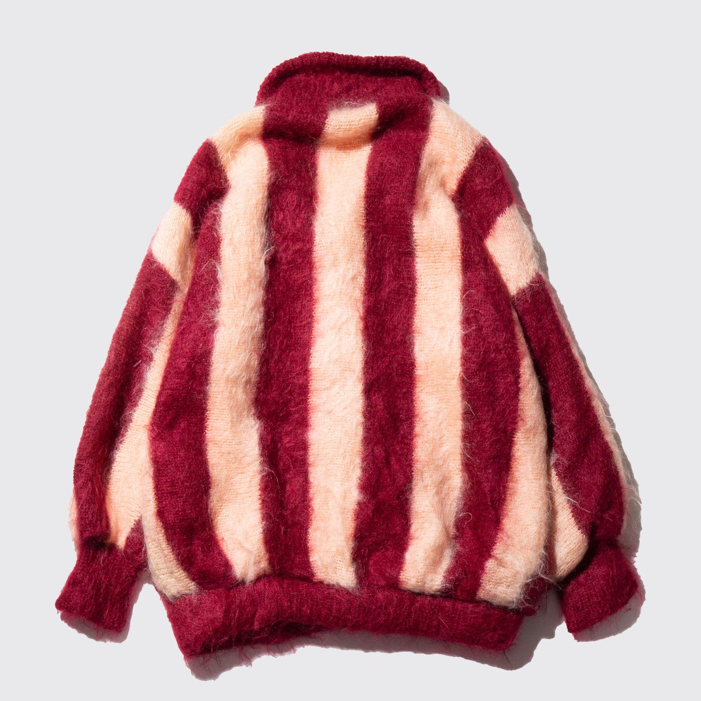 vintage strpe loose mohair knit jacket