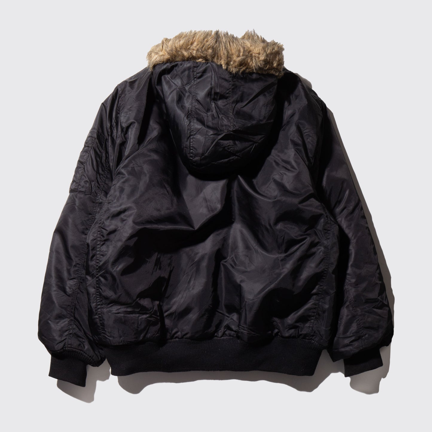 vintage hooded bomber jacket