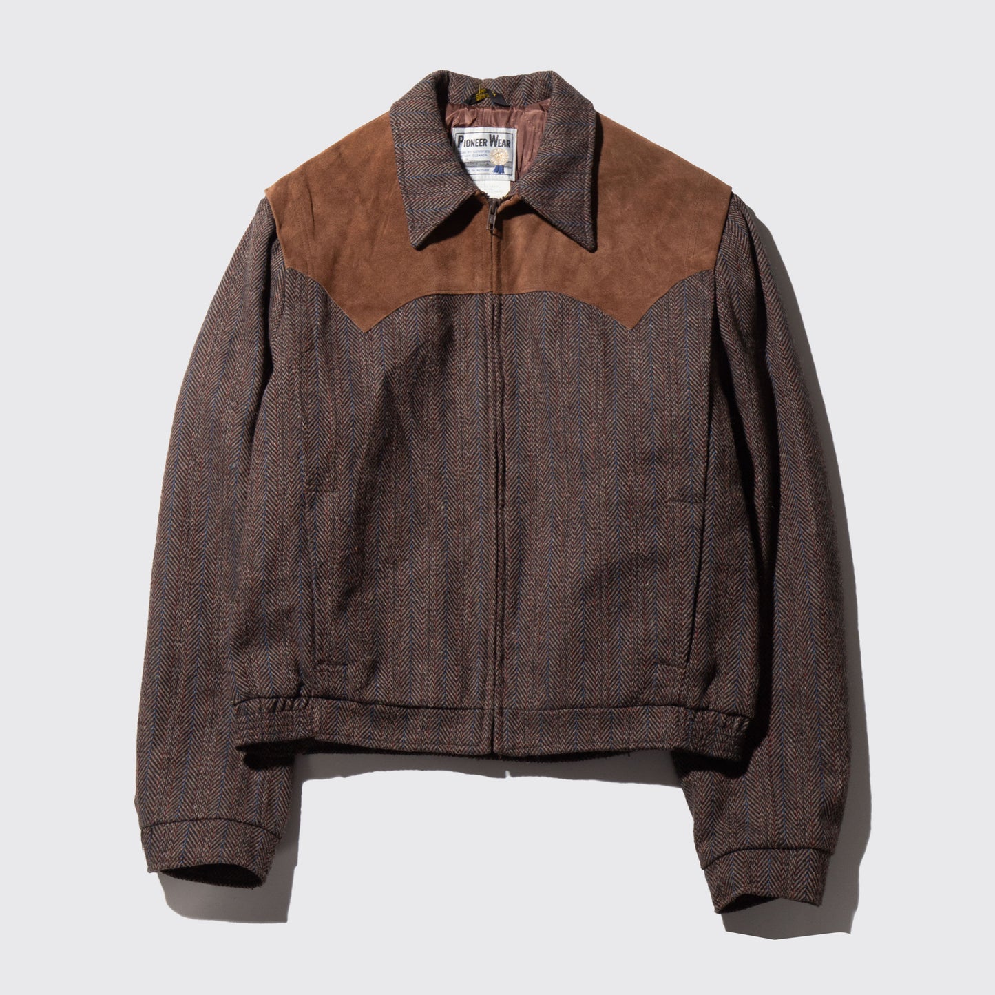 vintage herringbone wool western jacket