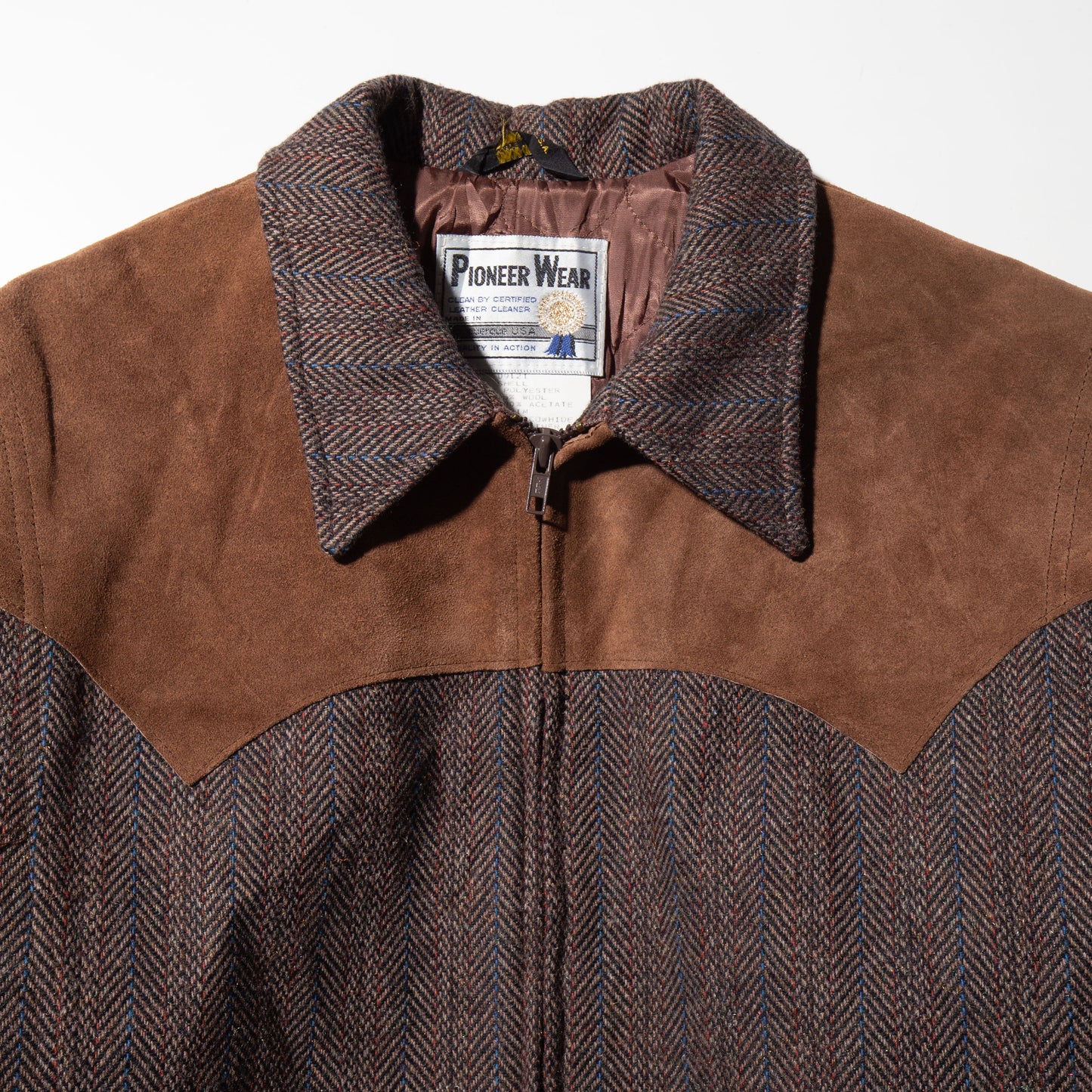 vintage herringbone wool western jacket