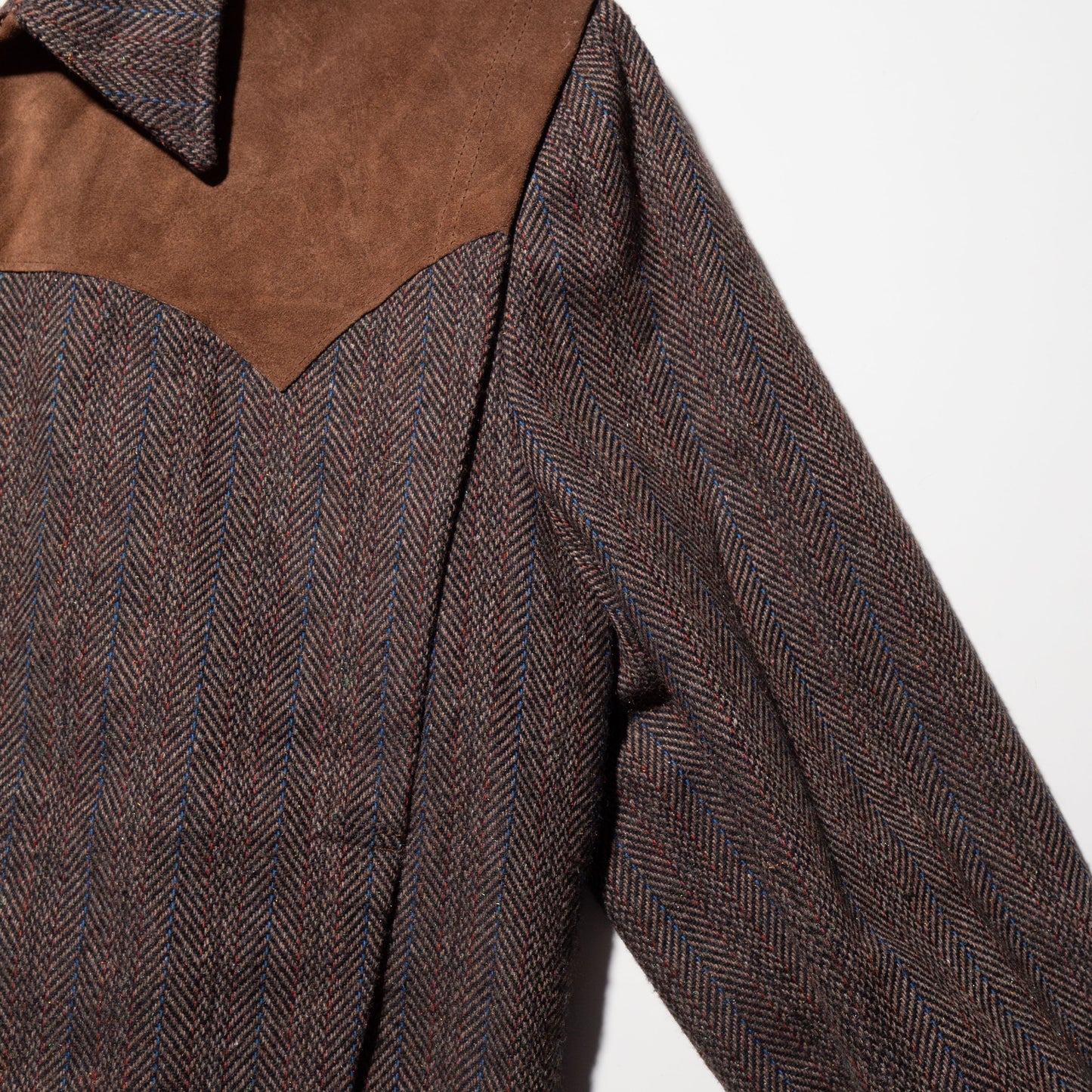 vintage herringbone wool western jacket