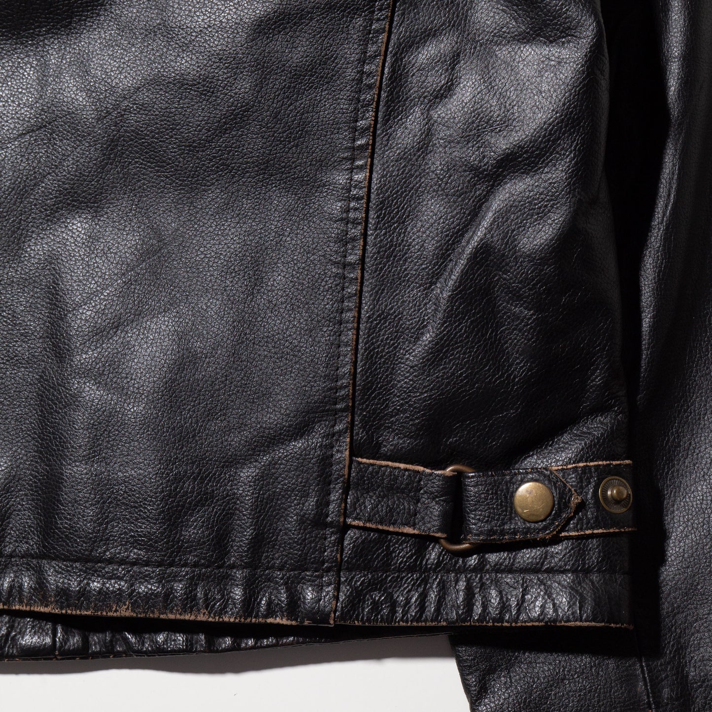 vintage faded leather jacket