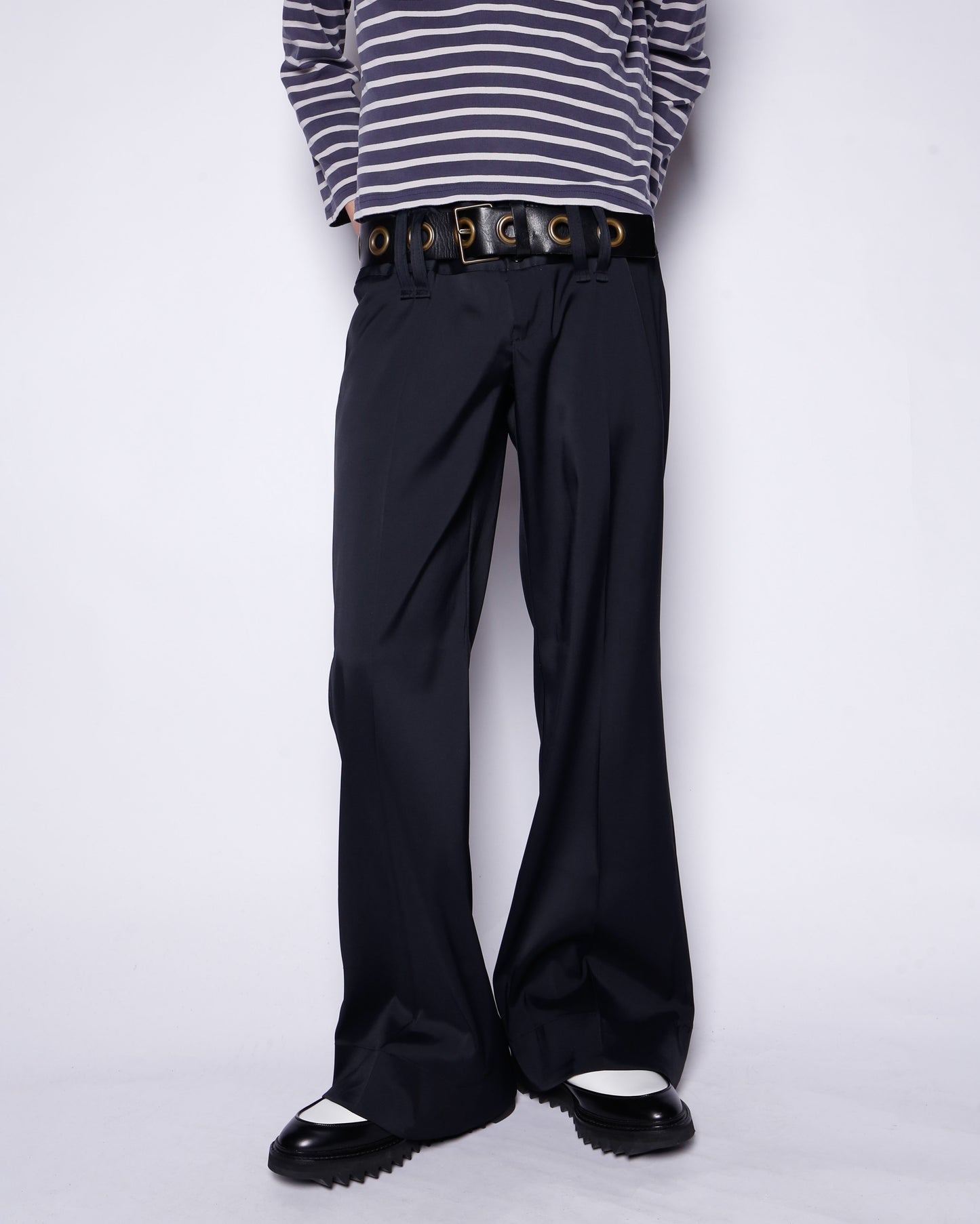 vintage low rise flare trousers