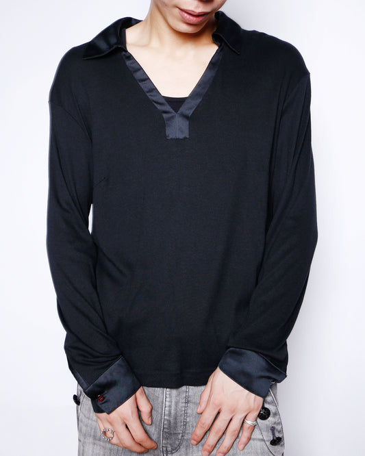 vintage satin combi skipper l/s