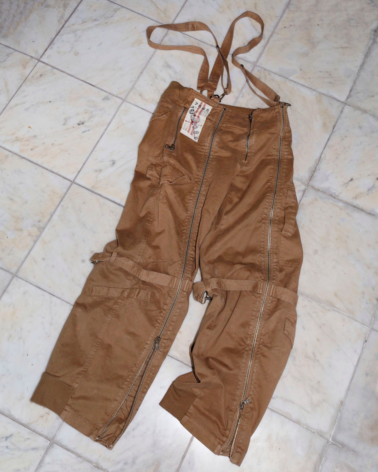 vintage euro bondage parachute trousers , with suspender