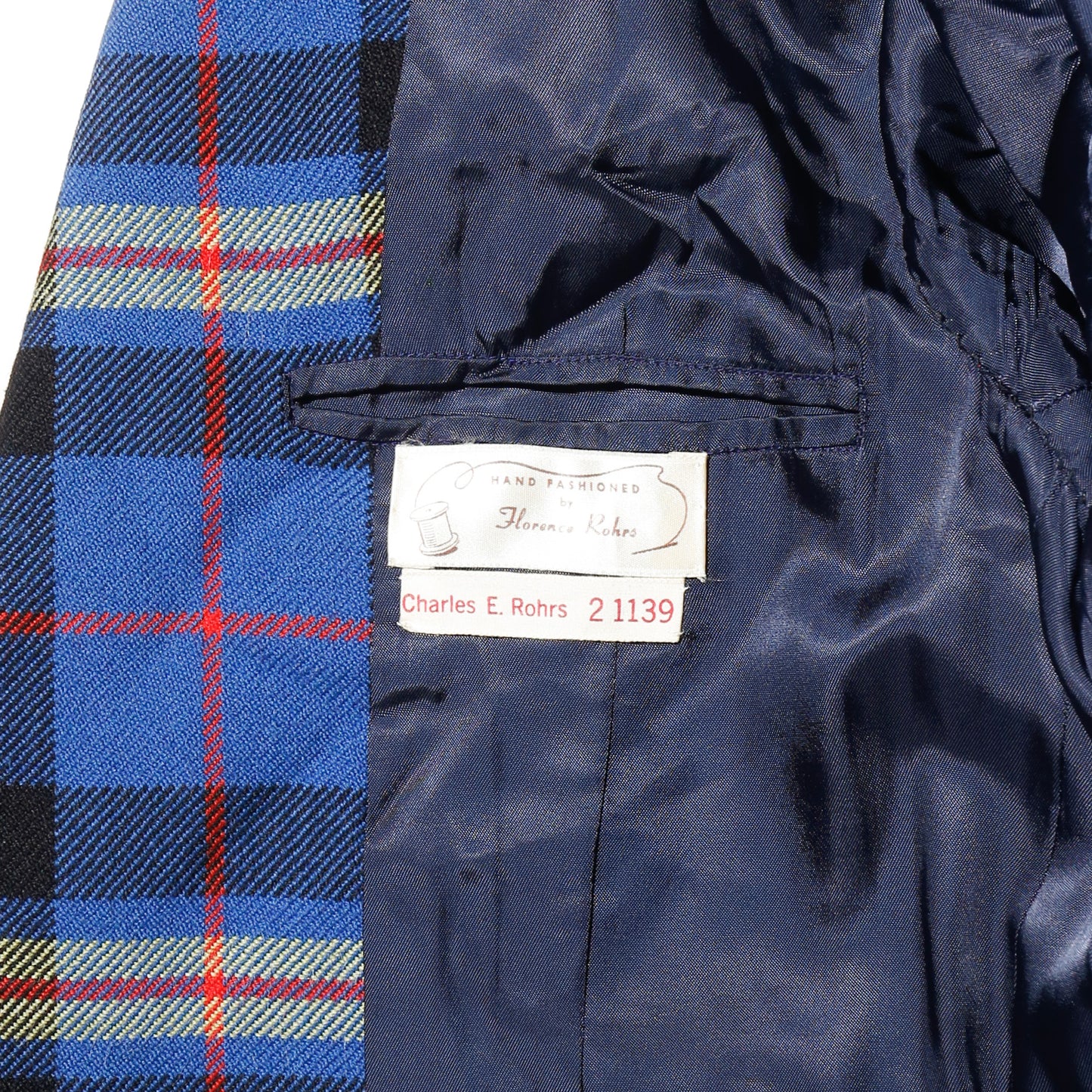 vintage 70's Florence Rohrs tartan check flare order set up