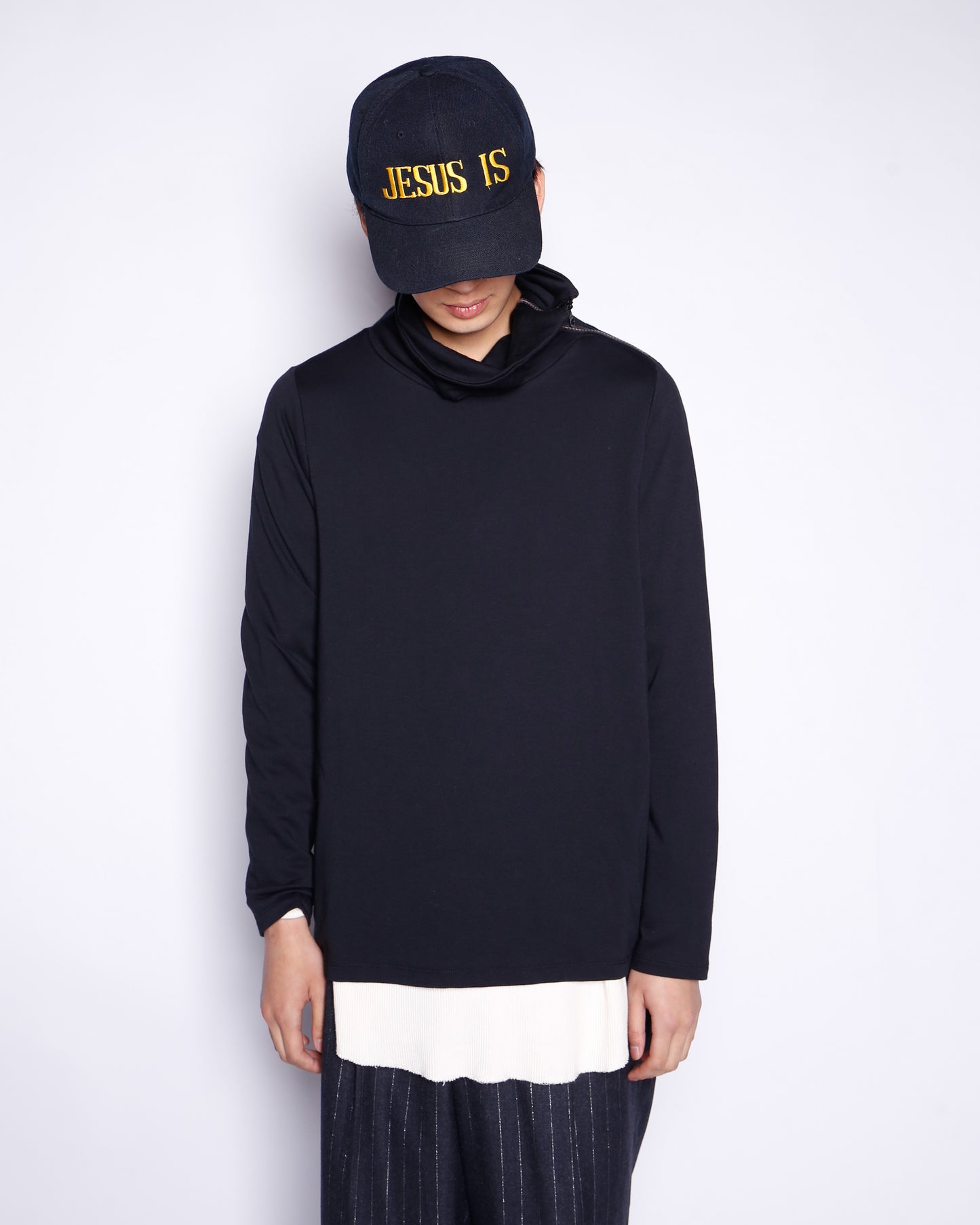 vintage slanting cowl neck cut sew