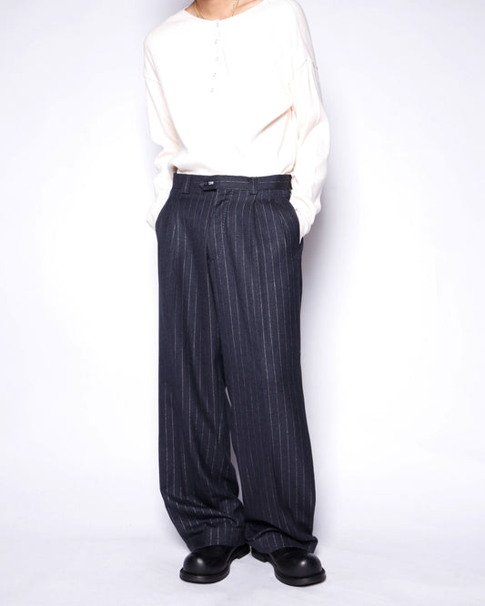 vintage lame stripe wide slacks