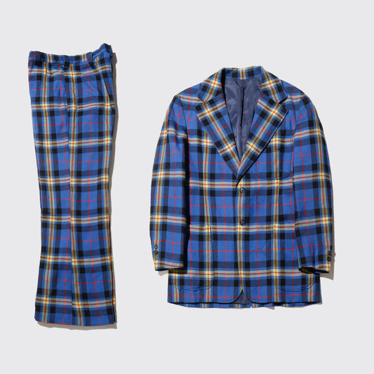 vintage 70's Florence Rohrs tartan check flare order set up