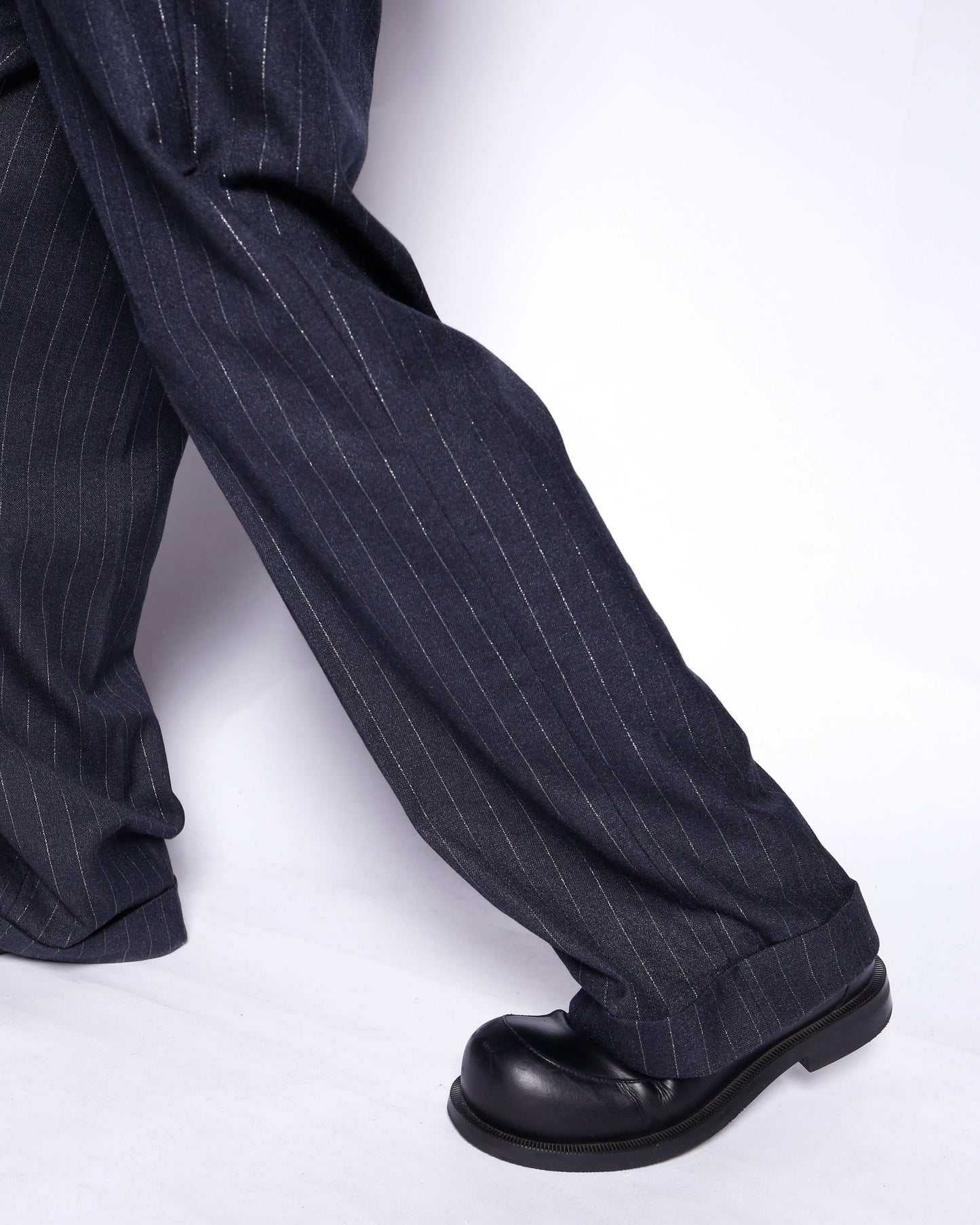 vintage lame stripe wide slacks