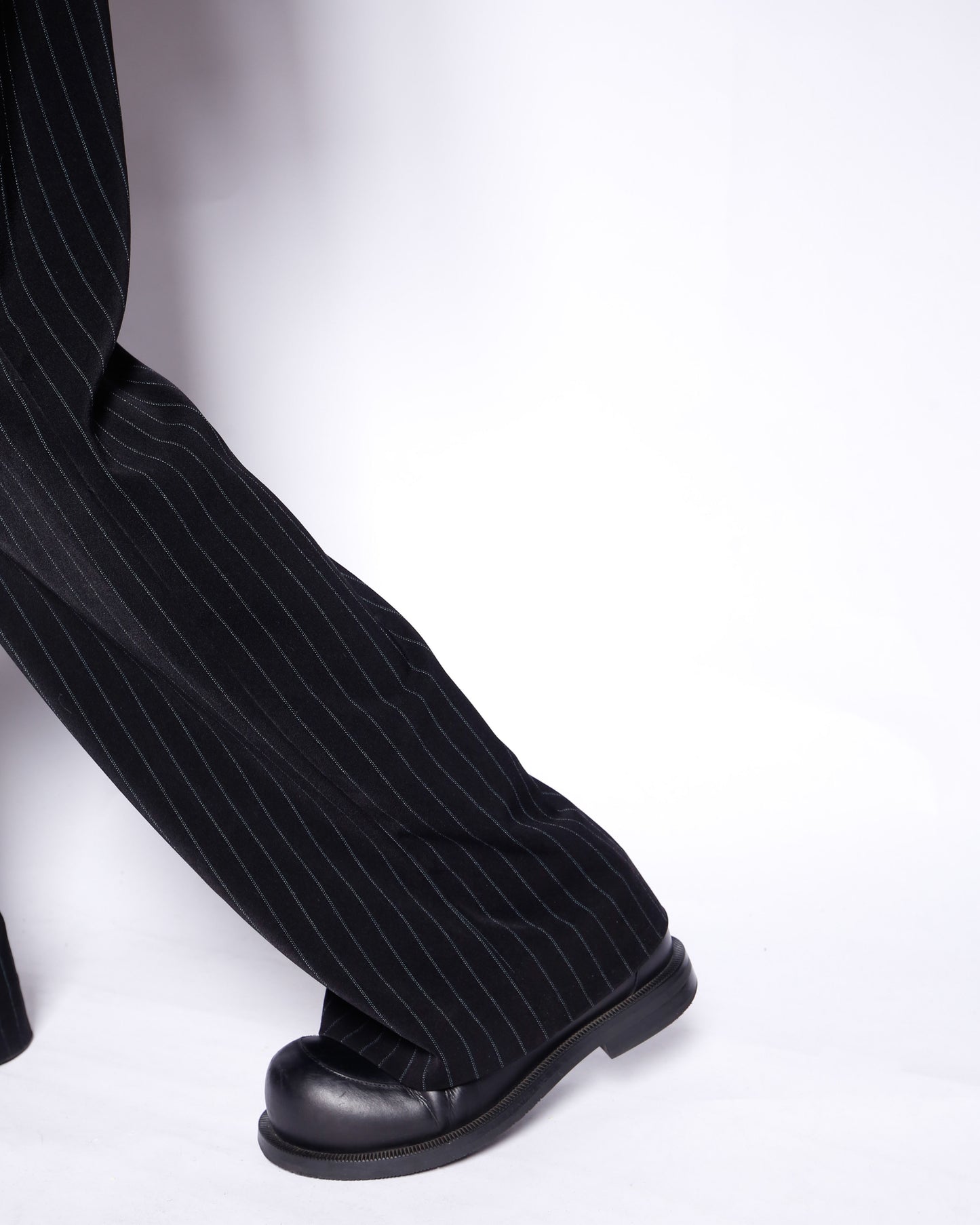 vintage low rise stripe wide slacks