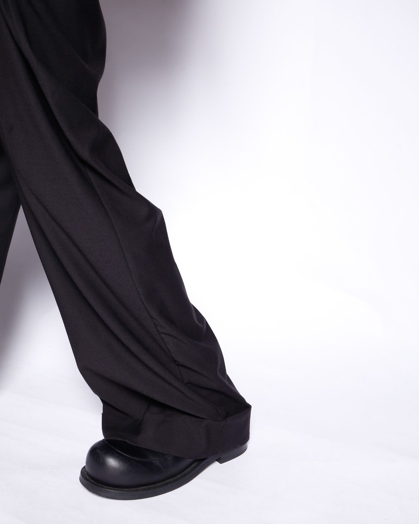 vintage low rise drape wide slacks