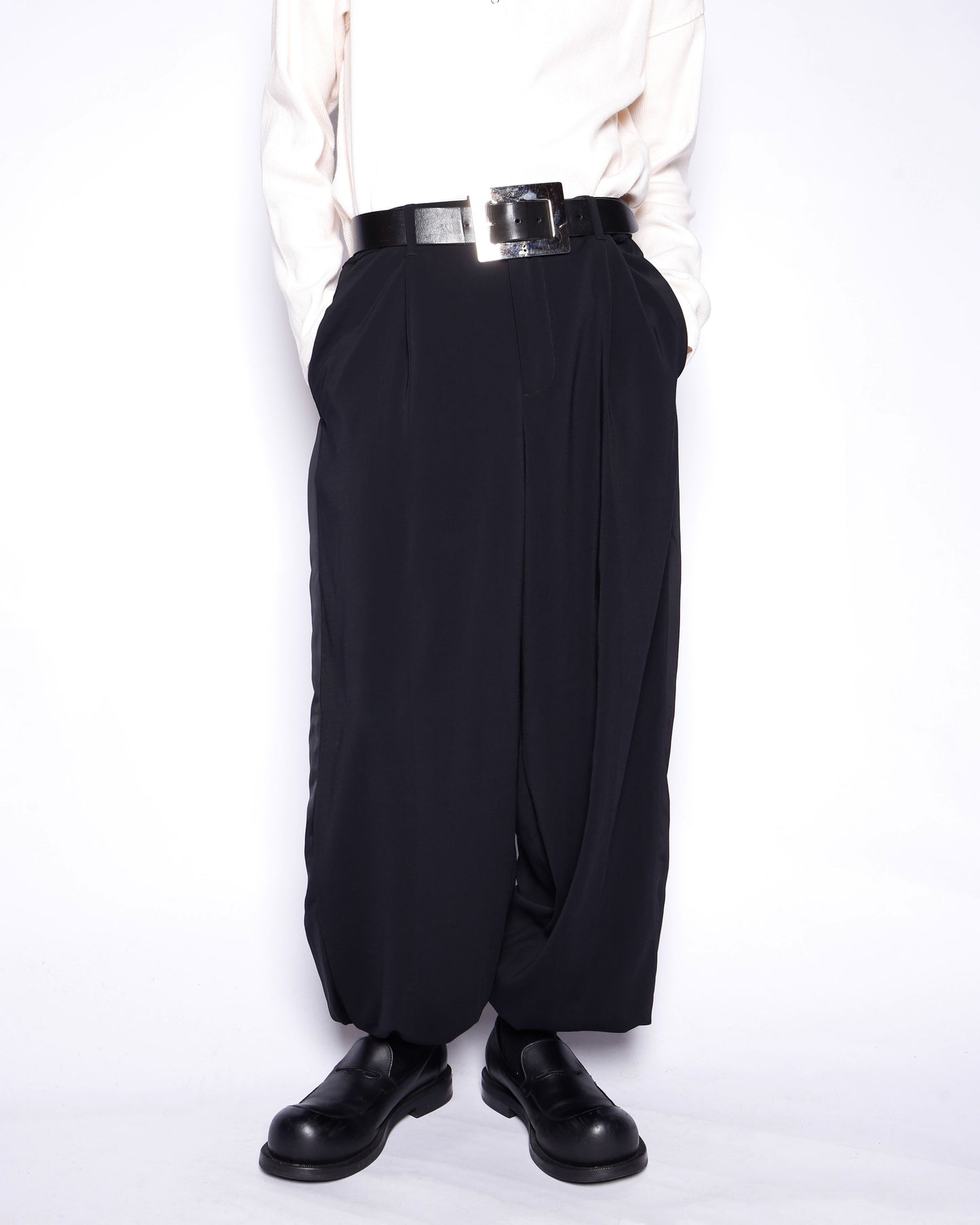vintage tuxedo balloon trousers