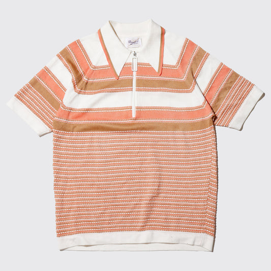 vintage 70's half zip polo h/s