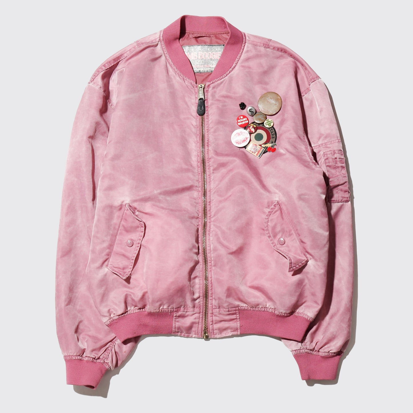 *one-off dust pink bomber jacket
