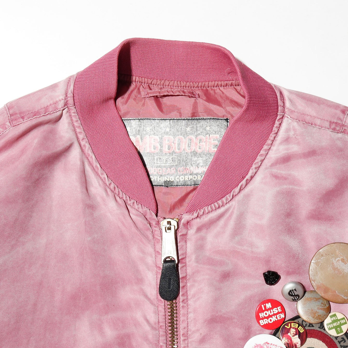 *one-off dust pink bomber jacket