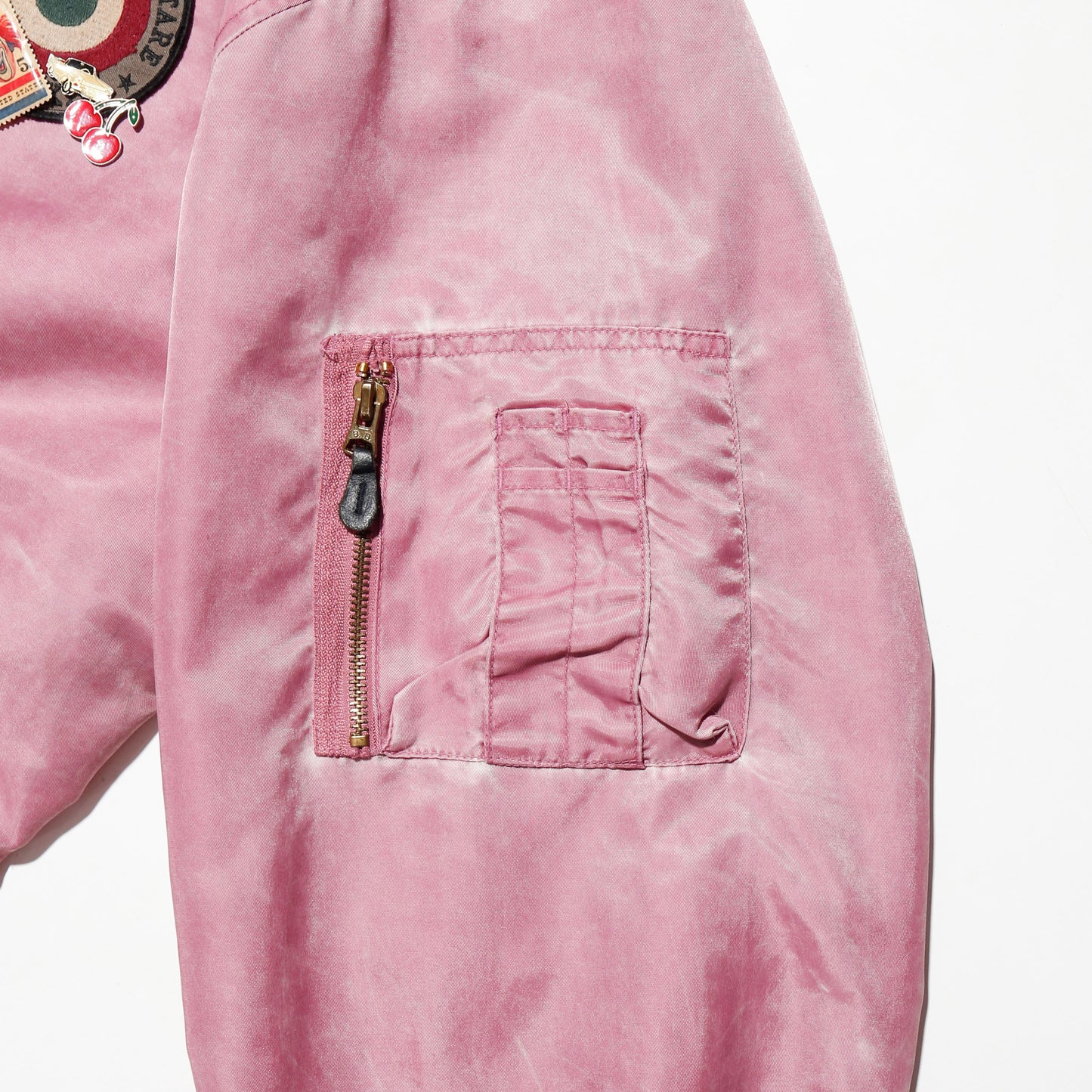 *one-off dust pink bomber jacket