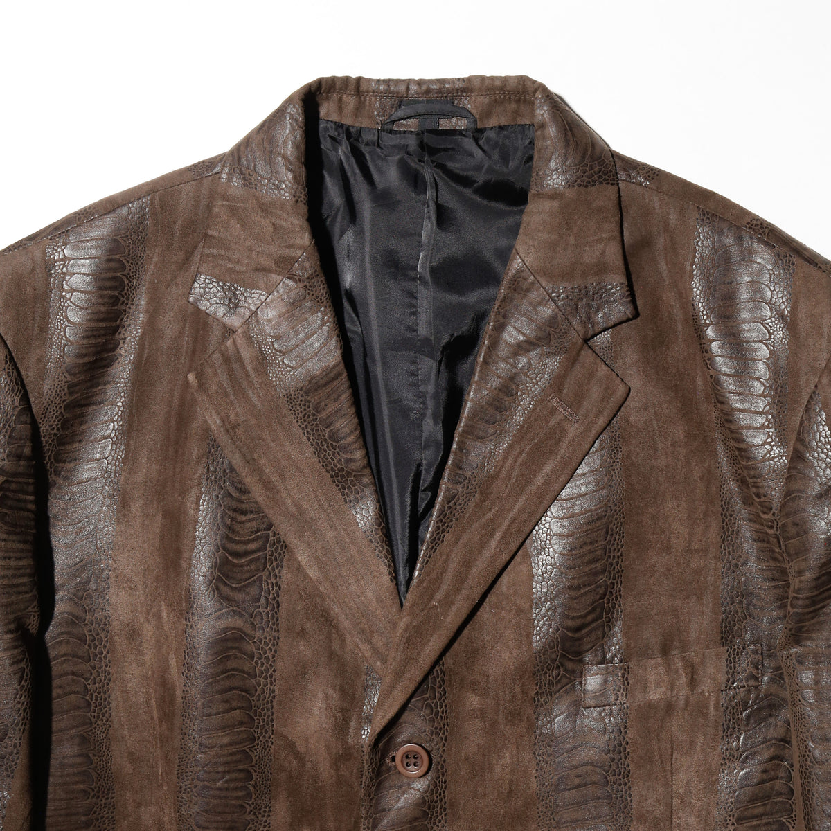 vintage faux croc tailored jacket