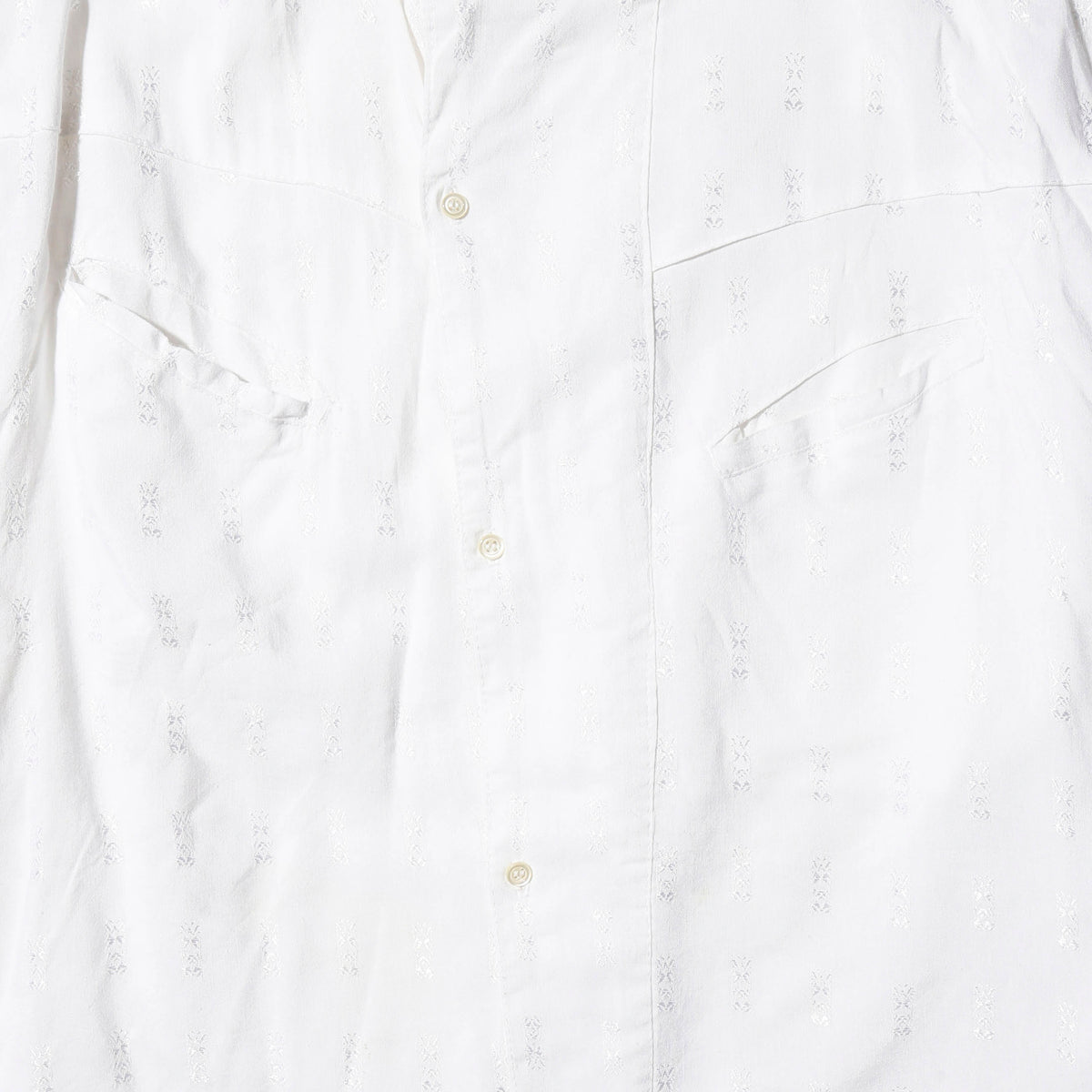 vintage euro floral rayon mandarin collar shirt