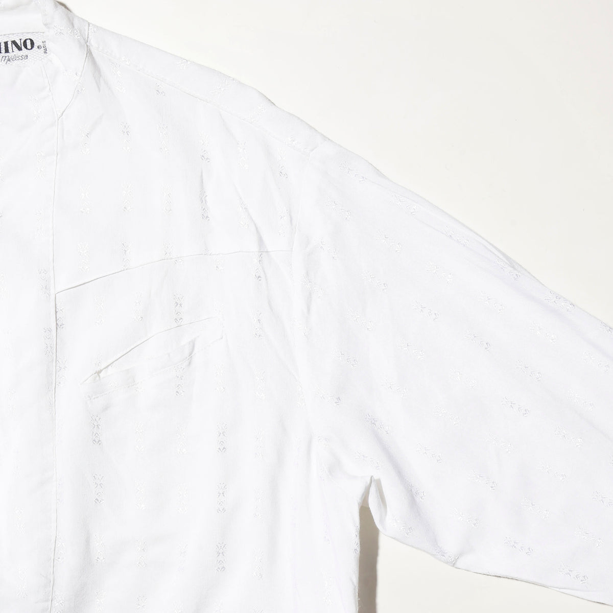 vintage euro floral rayon mandarin collar shirt