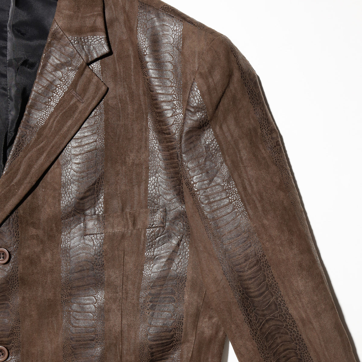vintage faux croc tailored jacket
